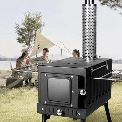 Stove Pipe Spark Arrestor Portable Good Heat Dissipation Tent Stove Chimney Pipe for 2.48inch/6.3cm Firewood Stove Accessories