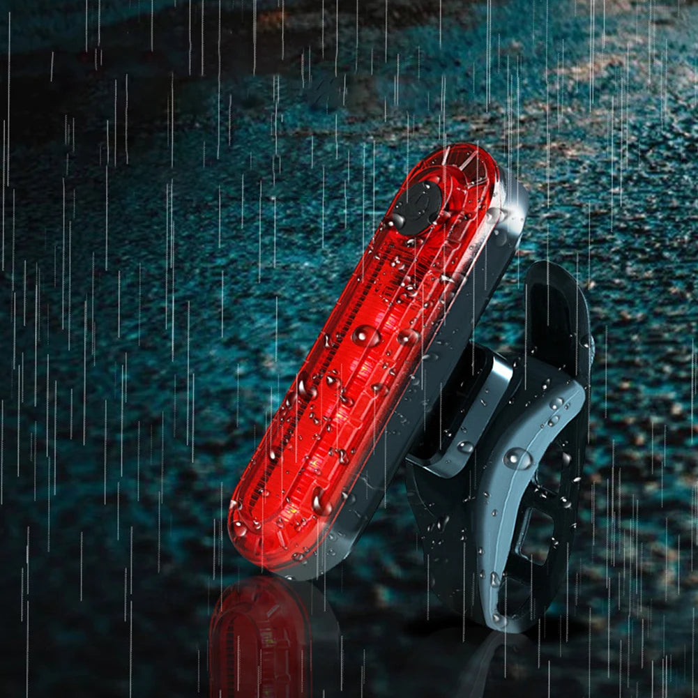 Bike Rear Tail Light USB Rechargeable Red LED Bright Taillights Fit On Any Bicycle/Helmet Easy To Install For Cycling Safety