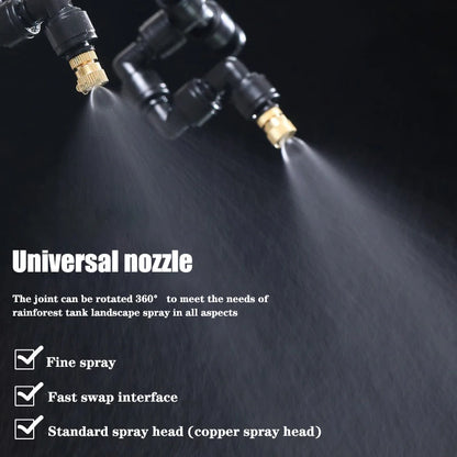 Rainforest Sprayer WiFi Control Automatic Mist Rainforest Timing Spray System Kit Irrigation Timer Reptile Sprayer Humidifier