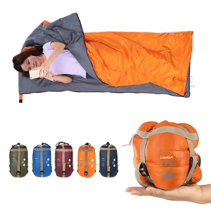 LIXADA 190*75cm Portable Sleeping Bag Outdoor Camping Travel Hiking Winter Sleeping Bag Ultralight Travel Bag Spring Autumn 680g