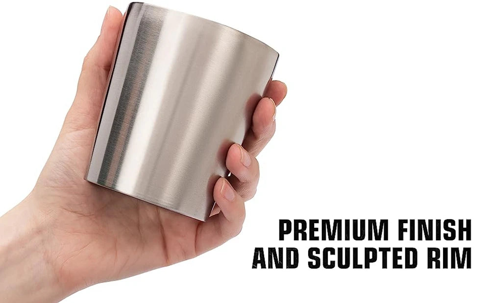 3pcs Stainless Steel304 Cup Outdoor Gear Stackable Cup Camping Cups Metal Coffee Travel Cup Sets Portable Drink-ware Gold