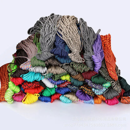 7-Cores 550 Paracord Rope 30 M Dia.4mm For Outdoor Camping Survival Lanyard Parachute Cord Hiking Tent Accessories