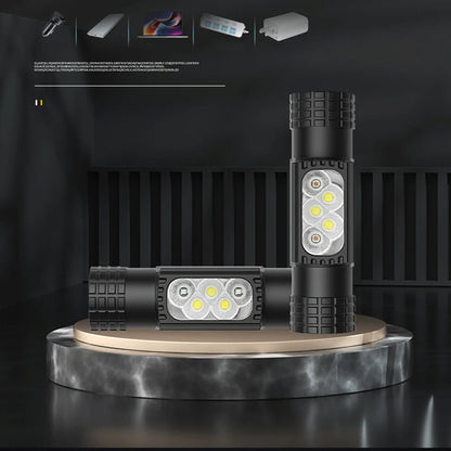 395nm UV LED Mini Headlamp High Power White Purple Light Headlight Type-C 18650 Head Torch Multi-function Flashlight Lamp