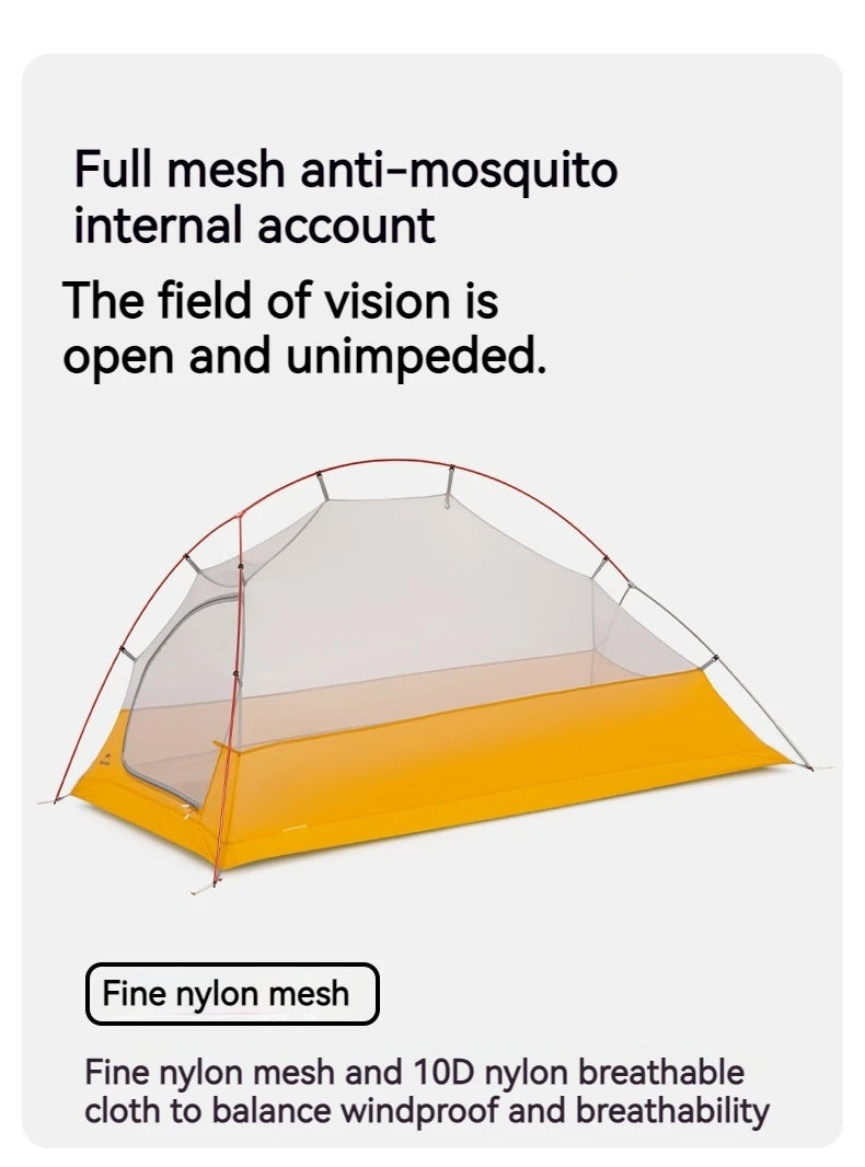 Naturehike Upgrade 10D Cloud Up Camping Tent 980g Ultralight 2 Persons Outdoors Camping 10D Silicone Hiking Tent With free Mat