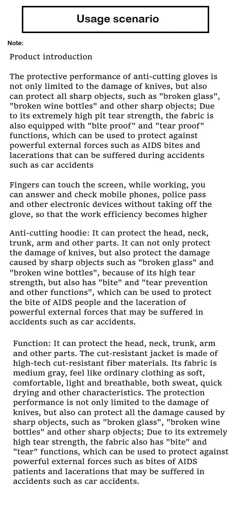 Multifunctional Safety Accessories, Stab-resistant Clothing HJumping, Outdoor Tool, Camping Survival, Emergency Equipment