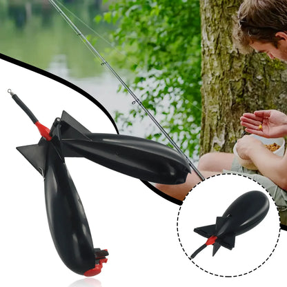 1Pcs S M L Carp Fishing Rocket Feeder Holder Spomb Pellet Rockets Feeders Spod Bomb Float Lure Bait Position Outdoor Gear