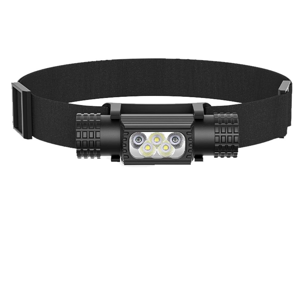 395nm UV LED Mini Headlamp High Power White Purple Light Headlight Type-C 18650 Head Torch Multi-function Flashlight Lamp