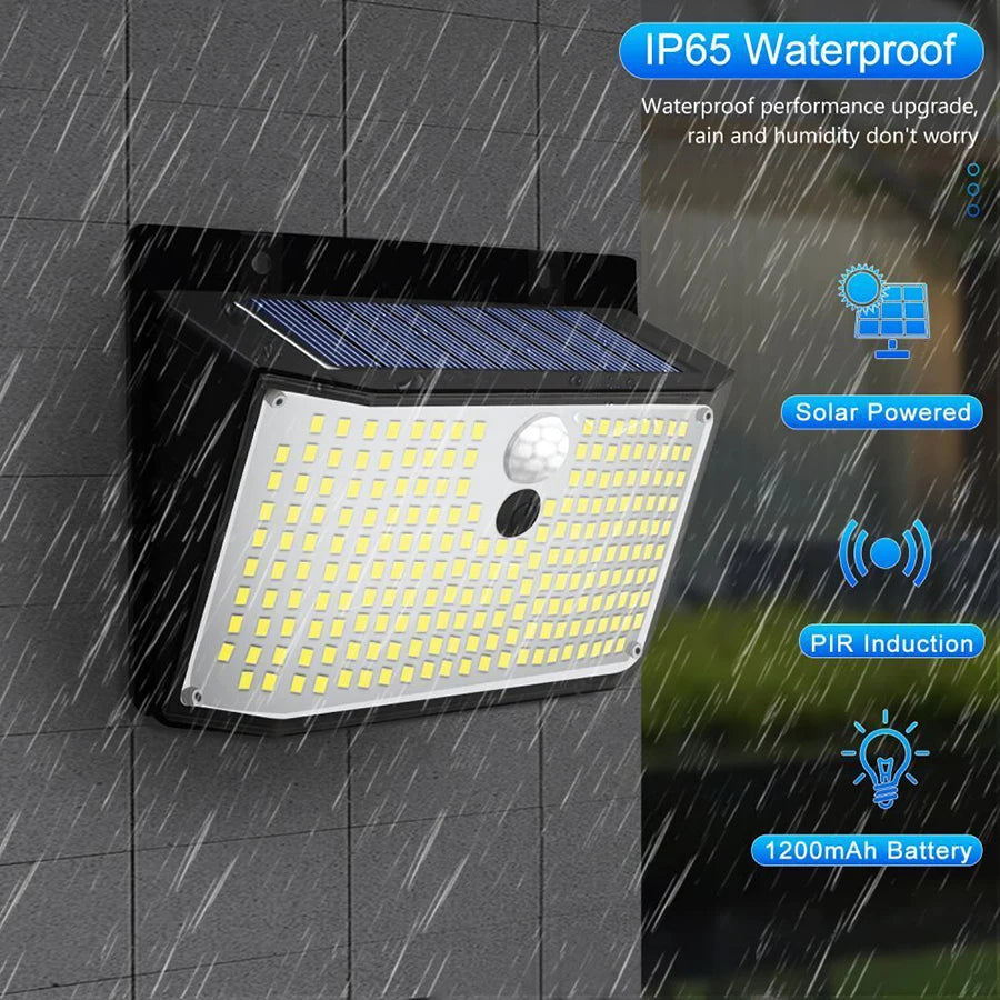 Outdoor Solar Light 468/208/138 LED Outdoor Solar Light LED Solar Security Lights Garden Waterproof 3 Modes Wall Lamp Fence Yard