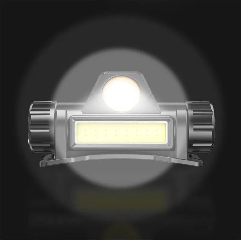 XP-G Q5 Headlamp Head Lamp Headlight Waterproof 2500lm Cob Led Built in Usb Rechargeable 14450 Battery Working Light 5w