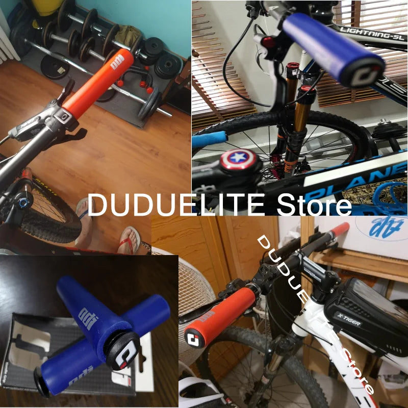 2PCS Cycling Bicycle Grips Soft Mountain Road Bike MTB Handlebar Cover Grips Bicycle Accessories Anti-slip Bike Grip End Cover