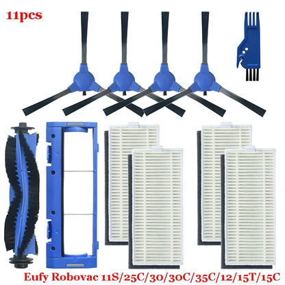 For Eufy Robovac 11S / 25C / 30 / 30C / 35C / 12 / 15T / 15C Slim Robot Vacuum Cleaner Parts Main Side Brush Cover Hepa Filter