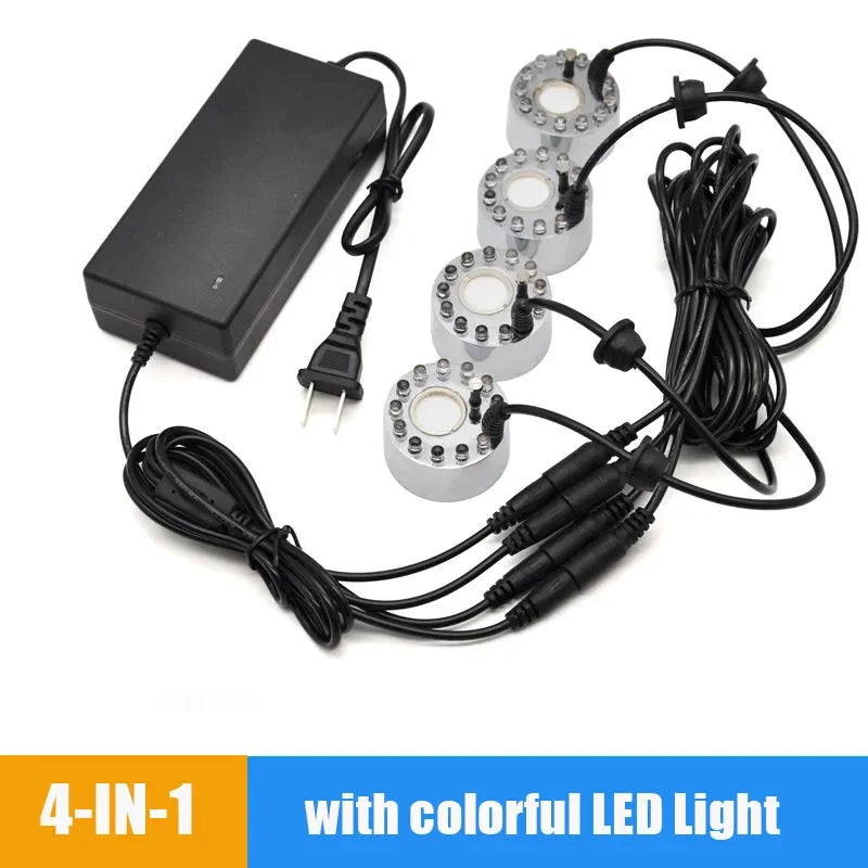 5-in-1 Mist Maker Fogger Ultrasonic Humidifier Fountain Rockery Gardening Bonsai Aquarium Pond Decor Atomizer Atomizing Heads