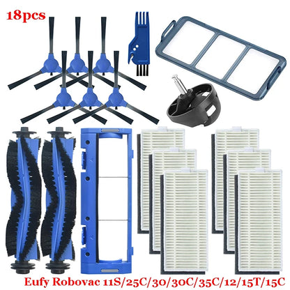 For Eufy Robovac 11S / 25C / 30 / 30C / 35C / 12 / 15T / 15C Slim Robot Vacuum Cleaner Parts Main Side Brush Cover Hepa Filter