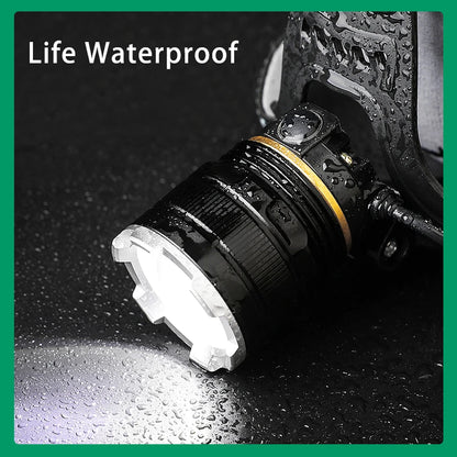 3000000LM Upgrade Headlamp Sensor XHP90 Fishing Headlight By 18650 Battery Flashlight USB Rechargeable Head Lights Torch Lantern