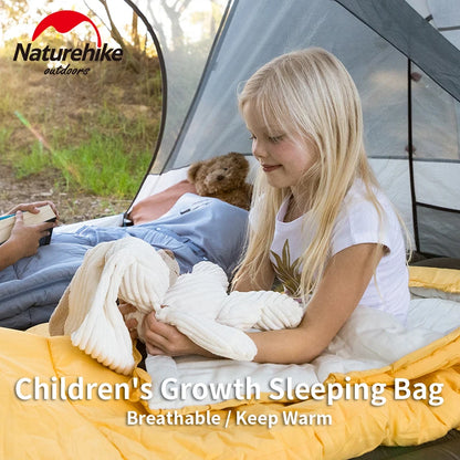 Naturehike Ultralight Outdoor Kids Cotton Sleeping Bag Portable Travel Camping Lengthen Splicing Children Envelope Lazy Bag
