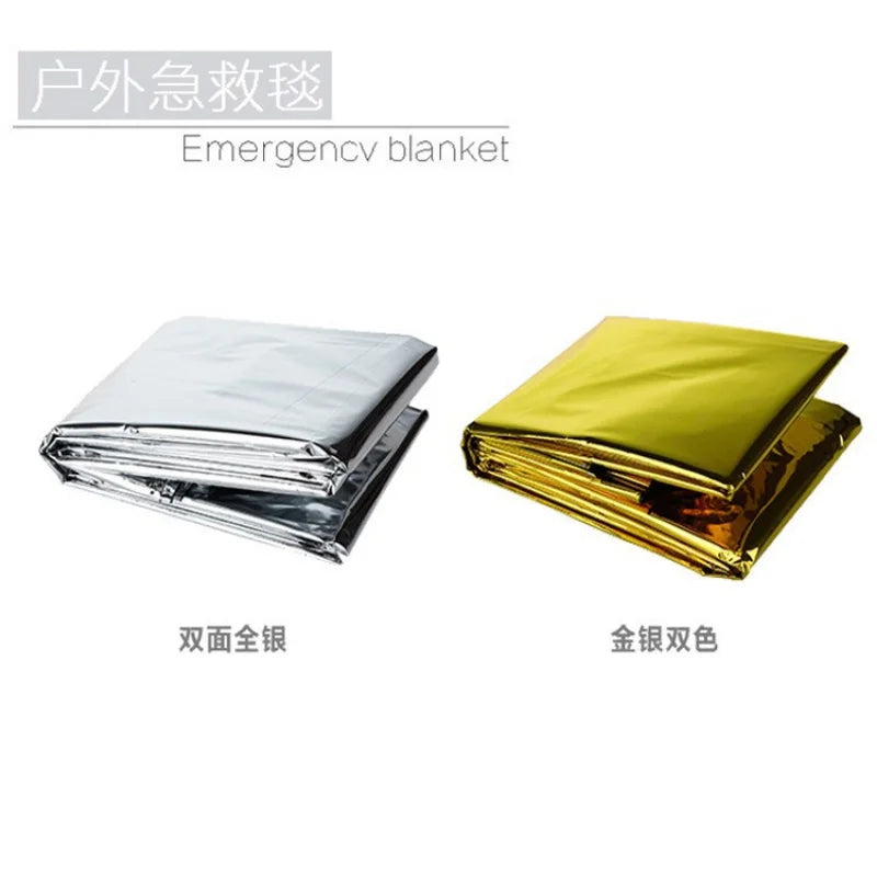 Hypothermia Rescue First Aid Camp Keep Foil Mylar Lifesave Warm Heat Bushcraft Outdoor Thermal Dry Emergent Blanket Survival Kit