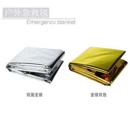 Hypothermia Rescue First Aid Camp Keep Foil Mylar Lifesave Warm Heat Bushcraft Outdoor Thermal Dry Emergent Blanket Survival Kit