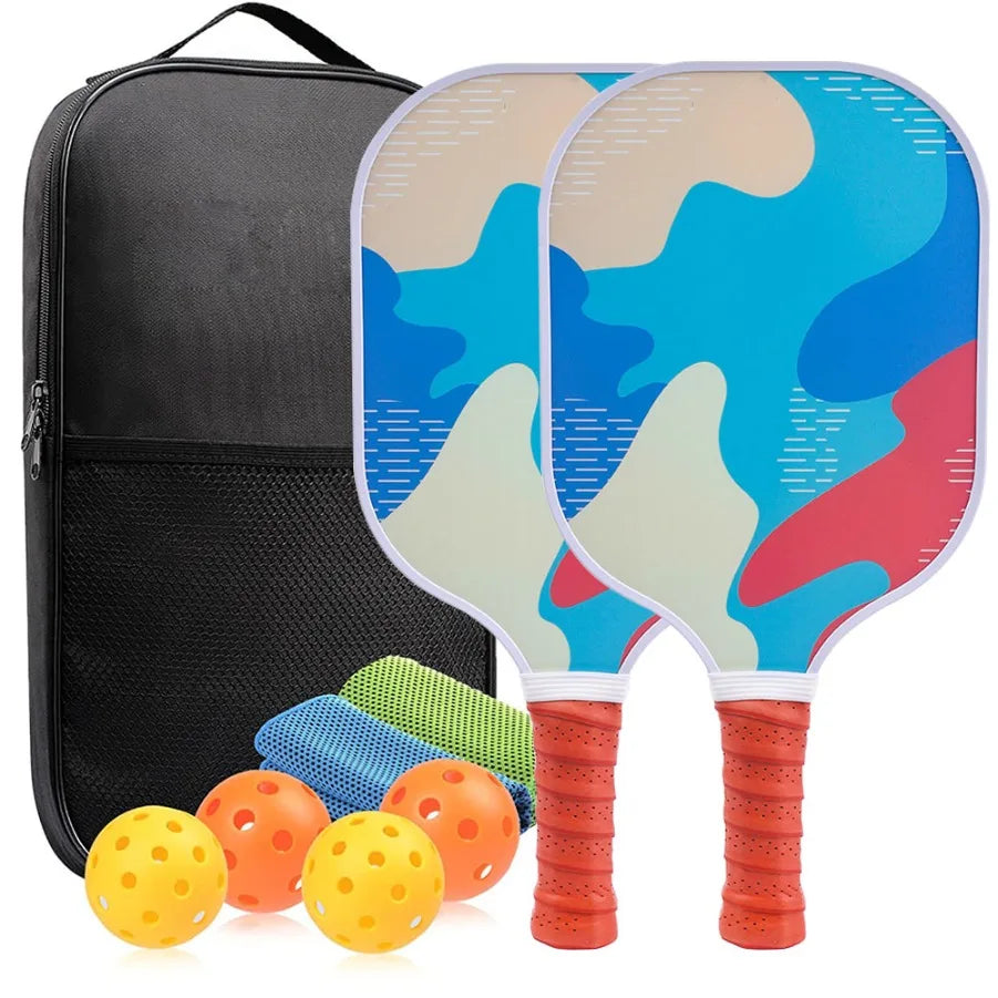 Pickleball Paddles USAPA Approved Set Rackets Honeycomb Core 4 Balls Portable Racquet Cover Carrying Bag Gift Kit Indoor Outdoor