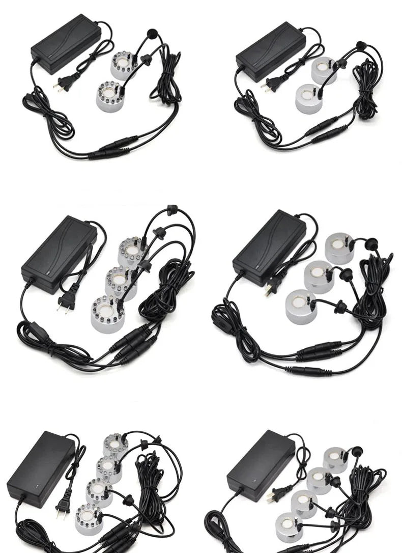 5-in-1 Mist Maker Fogger Ultrasonic Humidifier Fountain Rockery Gardening Bonsai Aquarium Pond Decor Atomizer Atomizing Heads