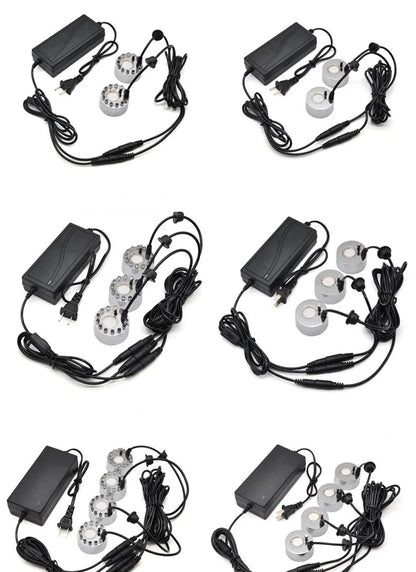 5-in-1 Mist Maker Fogger Ultrasonic Humidifier Fountain Rockery Gardening Bonsai Aquarium Pond Decor Atomizer Atomizing Heads