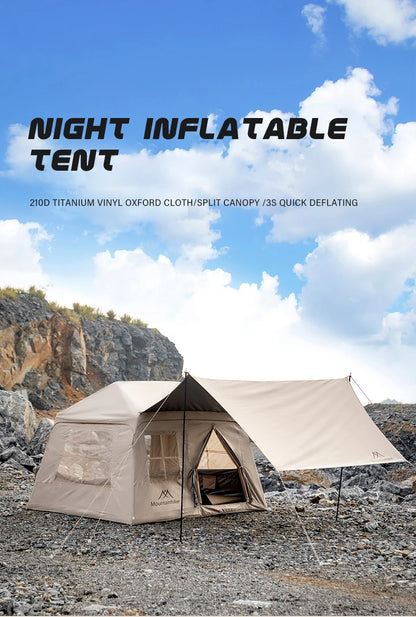 Outdoor Camping 3-4 Person Portable Waterproof Family Awning Beach Tent Quick Opening Fishing Tent Picnic Park Anti-UV Shade