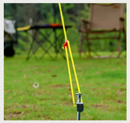 4mm Bold Sturdy Tent Rope High Reflective Luminous Windproof Tent Rope with Double Eye Buckle for Outdoor Camping,Dry,Bundle,Fix