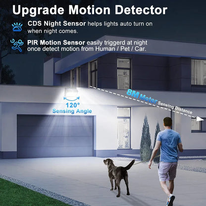 Outdoor Solar Light 468/208/138 LED Outdoor Solar Light LED Solar Security Lights Garden Waterproof 3 Modes Wall Lamp Fence Yard