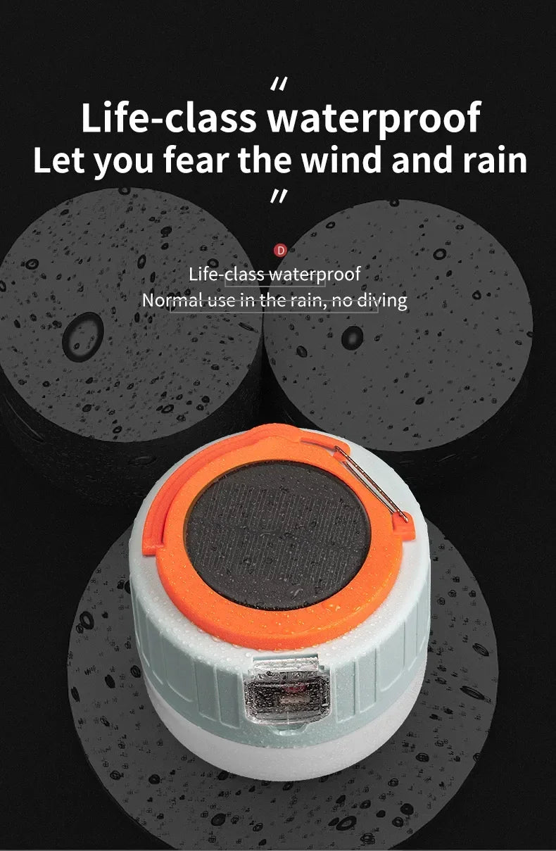 LED Solar Bulb Charging Remote Control Super Bright Emergency Lighting Bulb Outdoor Multifunctional Mobile Camping Tent Light