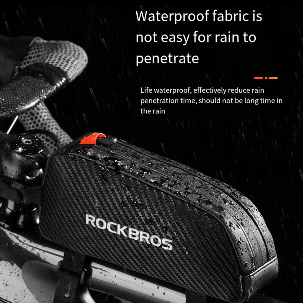 ROCKBROS Bike Bag Waterproof Reflective Front Top Frame Tube Bag Ultralight Bicycle Bag Cycling Bag Touring Riding Gear