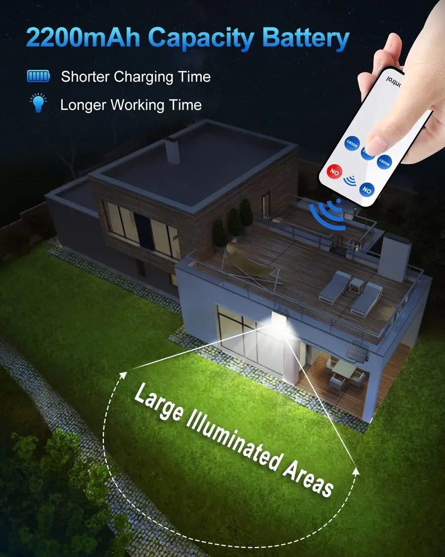 Solar Flood Lights Outdoor 106/318 LED Solar Motion Lights Remote Solar Security Lights Wall Lights Waterproof 3 Modes Garden