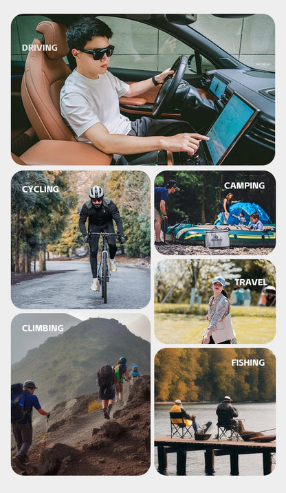 ROCKBROS Polarized Cycling Sunglasses Mutilfunctional Glasses UV Protection Set Glasses Frame Compatible Men's Women's Sunglass