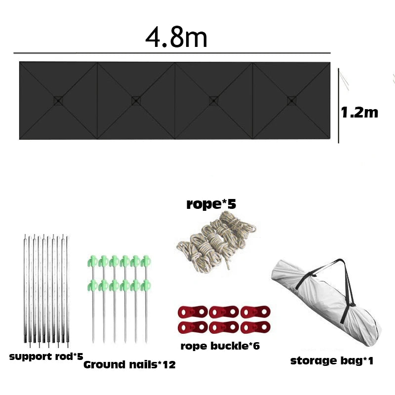 Camping Windscreen Tent Folding Windproof Shield Camping Sunshade Folding Outdoor Wall Large Camp Tent Windshield Equipment