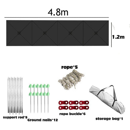 Camping Windscreen Tent Folding Windproof Shield Camping Sunshade Folding Outdoor Wall Large Camp Tent Windshield Equipment