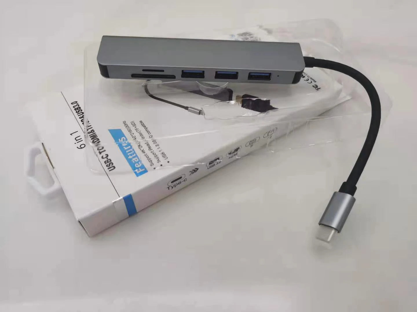 Type C+ USB HUB USB3.0 Dongle USB2.0 Disk Extend Adapter Cable Splitter Phone Charger Dock Micro SD TF Memory Card Reader Writer