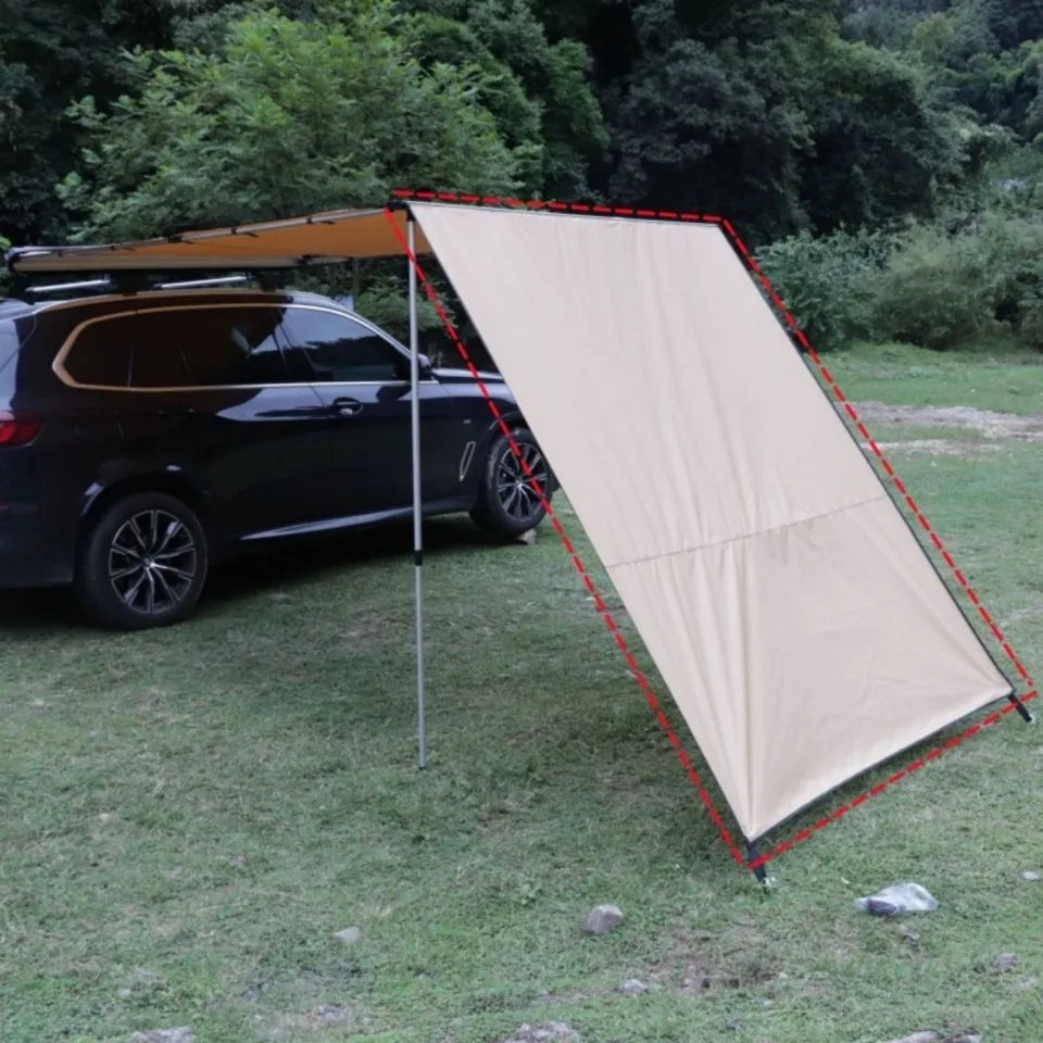 Camping Car Moto Tail Tent Outdoor Silver Coated Car Side Tent Canopy Awning Shade Auto Shelter Suv Side Awning Pergola Sunshade