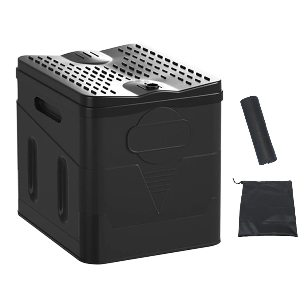 Plastic Portable Outdoor Toilet Tent Car Emergency Toilet with cover Travel Washable Camping Toilet Self-driving Picnic Seat