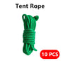 4mm Bold Sturdy Tent Rope High Reflective Luminous Windproof Tent Rope with Double Eye Buckle for Outdoor Camping,Dry,Bundle,Fix