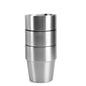 3pcs Stainless Steel304 Cup Outdoor Gear Stackable Cup Camping Cups Metal Coffee Travel Cup Sets Portable Drink-ware Gold