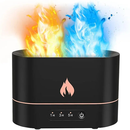 2024 USB Simulation Flame Night Light with Water Tank Humidifier Aroma Diffuser for Home Office Bedroom Atmosphere Desk Lamp New