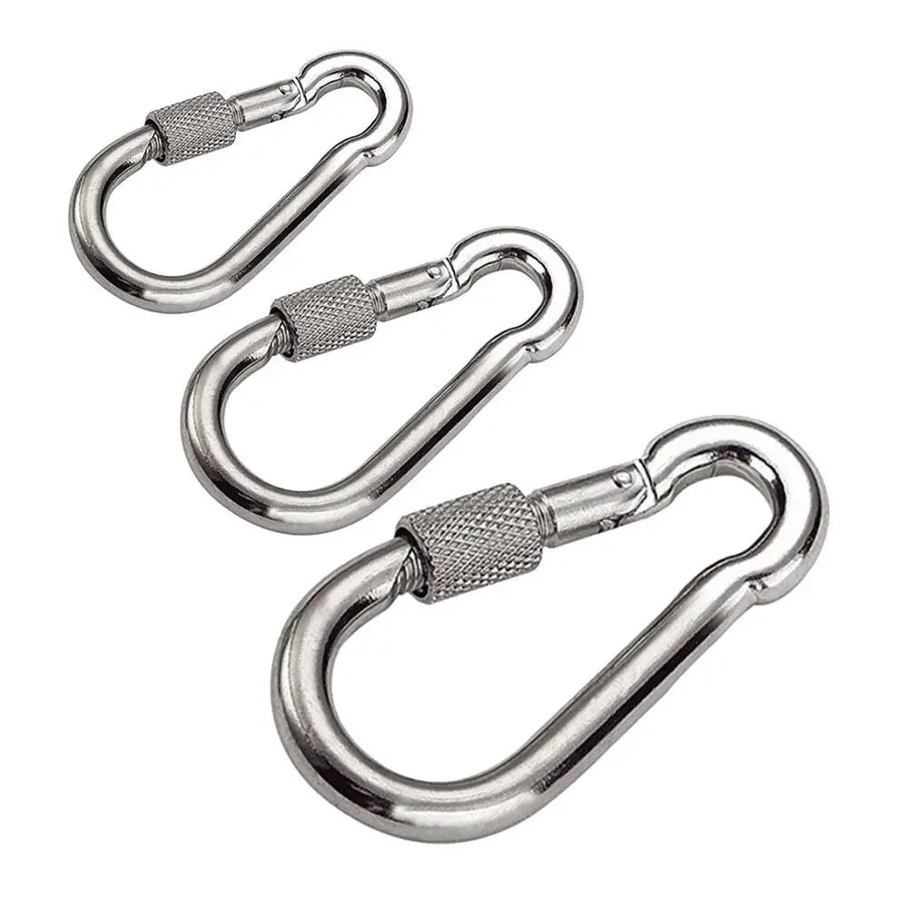 1/2pcs M4~M12 Spring Quick Link Buckle Ring with screw Outdoor Climbing Gear Carabiner Safety Hook Travel Kit Camping Equipment