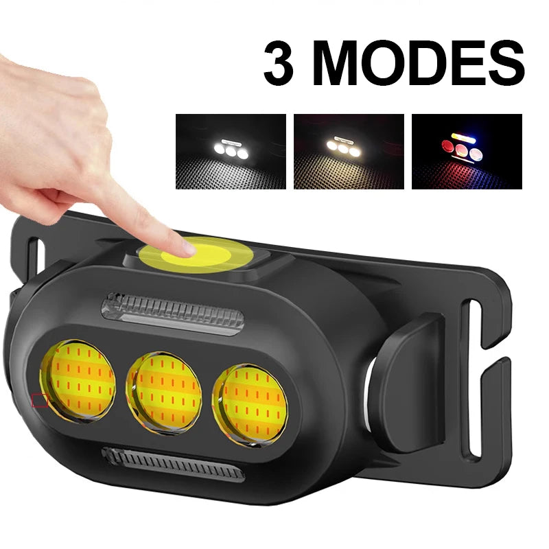 USB Rechargeable LED Sensor Headlamp XPE+COB Headlight Led Head Torch Camping Search Light Head Flashlight for Fishing Lantern