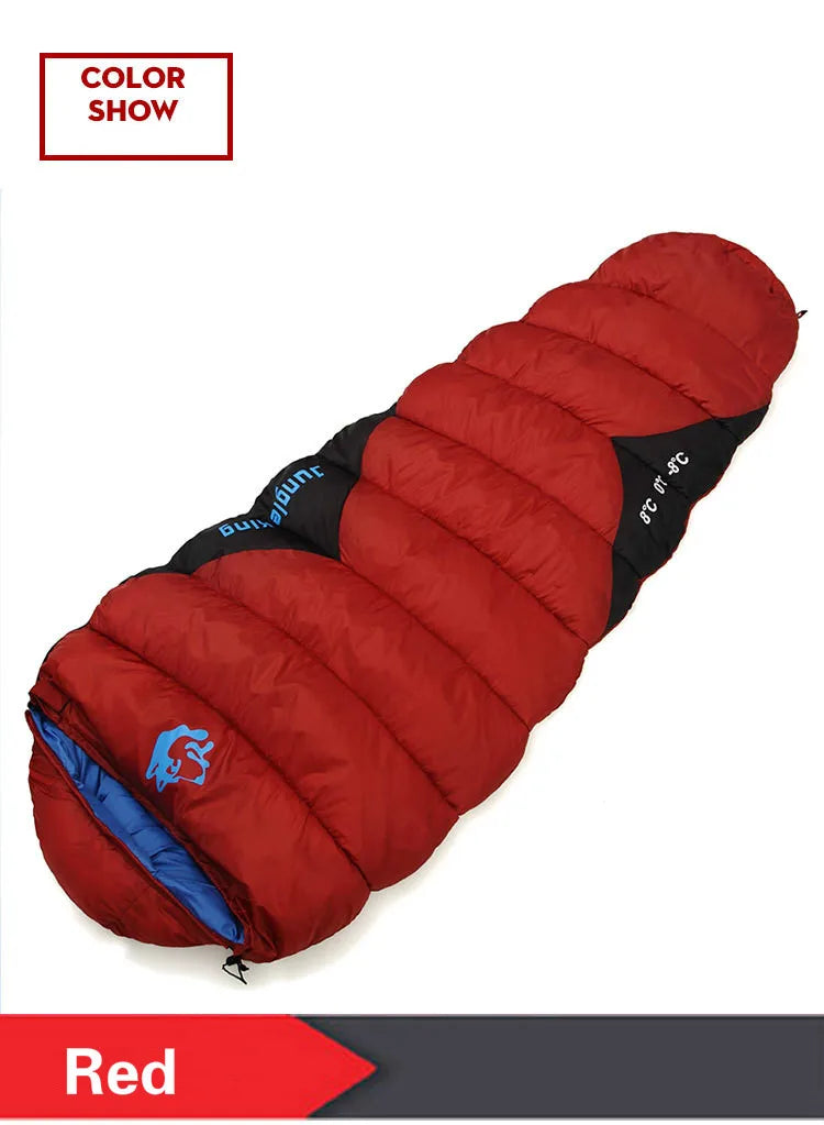 한국 특가 JUNGLE KING CY0903 Thickened Winter Cold Weather Waterproof Sleeping Bag Camping Hiking Supplies -8℃ Cotton Sleeping Bags