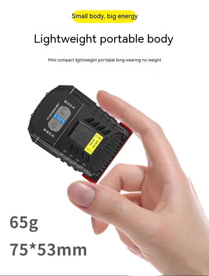 LED Strong Light Cap Clip Lamp Sensor Headlamp USB Rechargeable Waterproof Headlight Camping Hiking Fishing Emergency Work Light