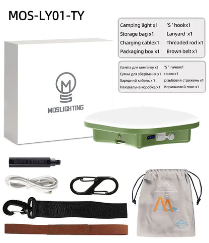 MOSLIGHTING USB Fast Rechargeable Camping Lantern Mobile Phone APP Smart Hanging Tent Lamp Portable Flashlights Night Lights LED