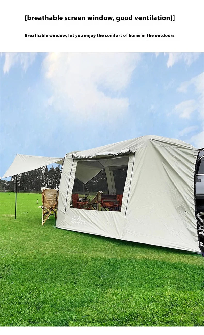 Lohascamping Car box docking tent  Portable Waterproof SUV Tail Tent 3-4 people Dome tent Sunshade Tunnel style tent,Large tent,