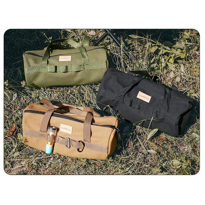 Outdoor Camping Tent Peg Ground Nail Storage Bag Tent Hammer Long Ground Nail Storage Bag Portable Canvas Tent Install Tools
