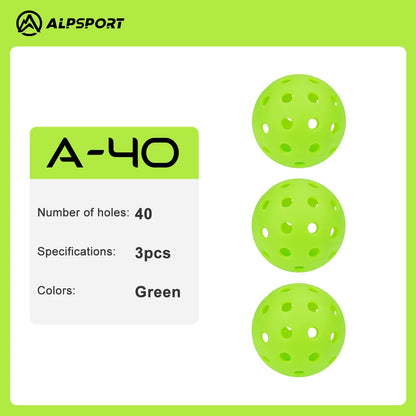 ALP Outdoor Pickleball 74mm Durable 40 Holes 26 Holes 1/3/6/12/100 Pieces/PCS 26g Original USA Professional Pickleball