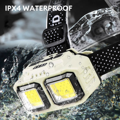 Headlamp Rechargeable 1000 Lumen LED Head Lamp Flashlight with White Red Light Waterproof Headlight for Outdoor Camping Fishing