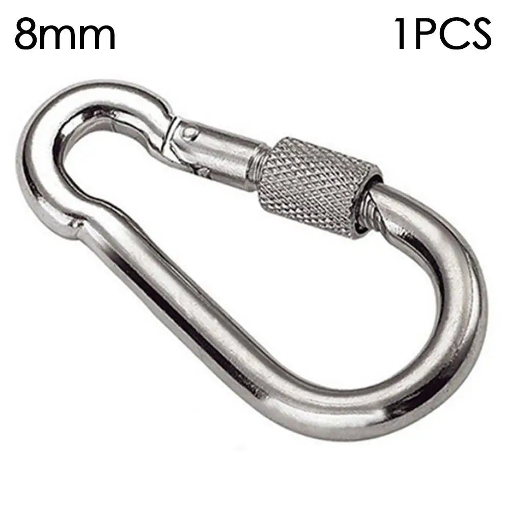 1/2pcs M4~M12 Spring Quick Link Buckle Ring with screw Outdoor Climbing Gear Carabiner Safety Hook Travel Kit Camping Equipment