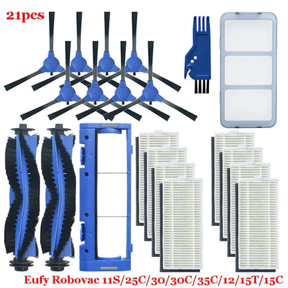 For Eufy Robovac 11S / 25C / 30 / 30C / 35C / 12 / 15T / 15C Slim Robot Vacuum Cleaner Parts Main Side Brush Cover Hepa Filter